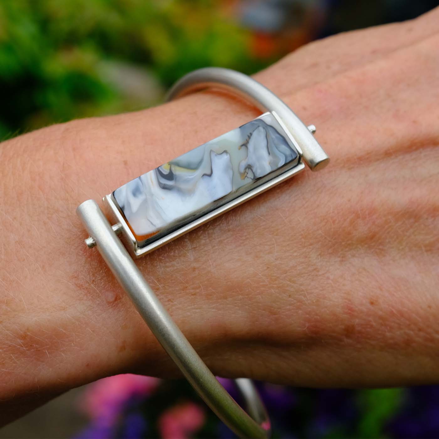 Revolve Reversible Recycled Silver Bangle